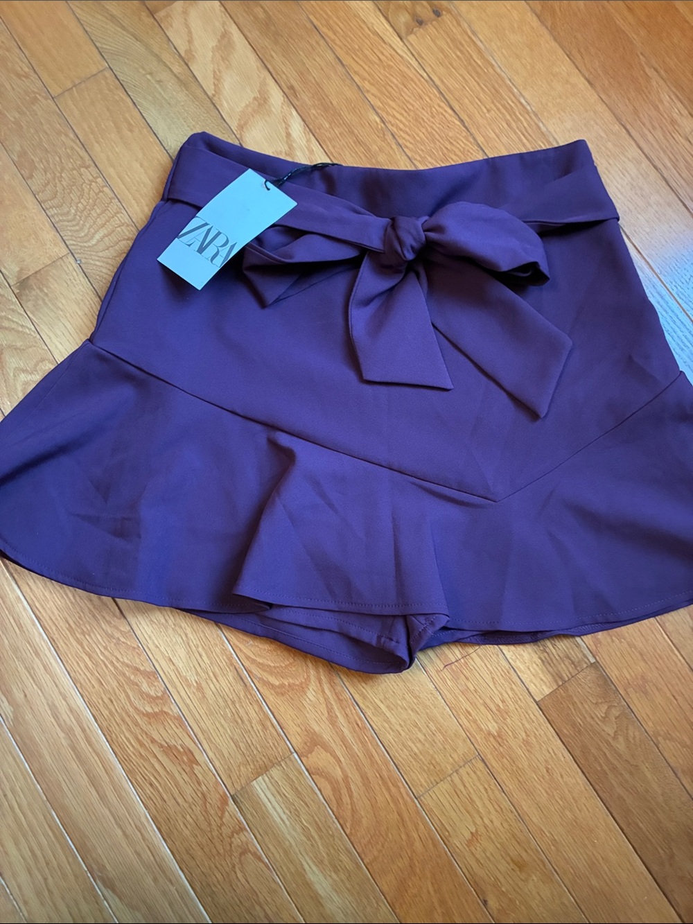 Zara Plum Flared Skort